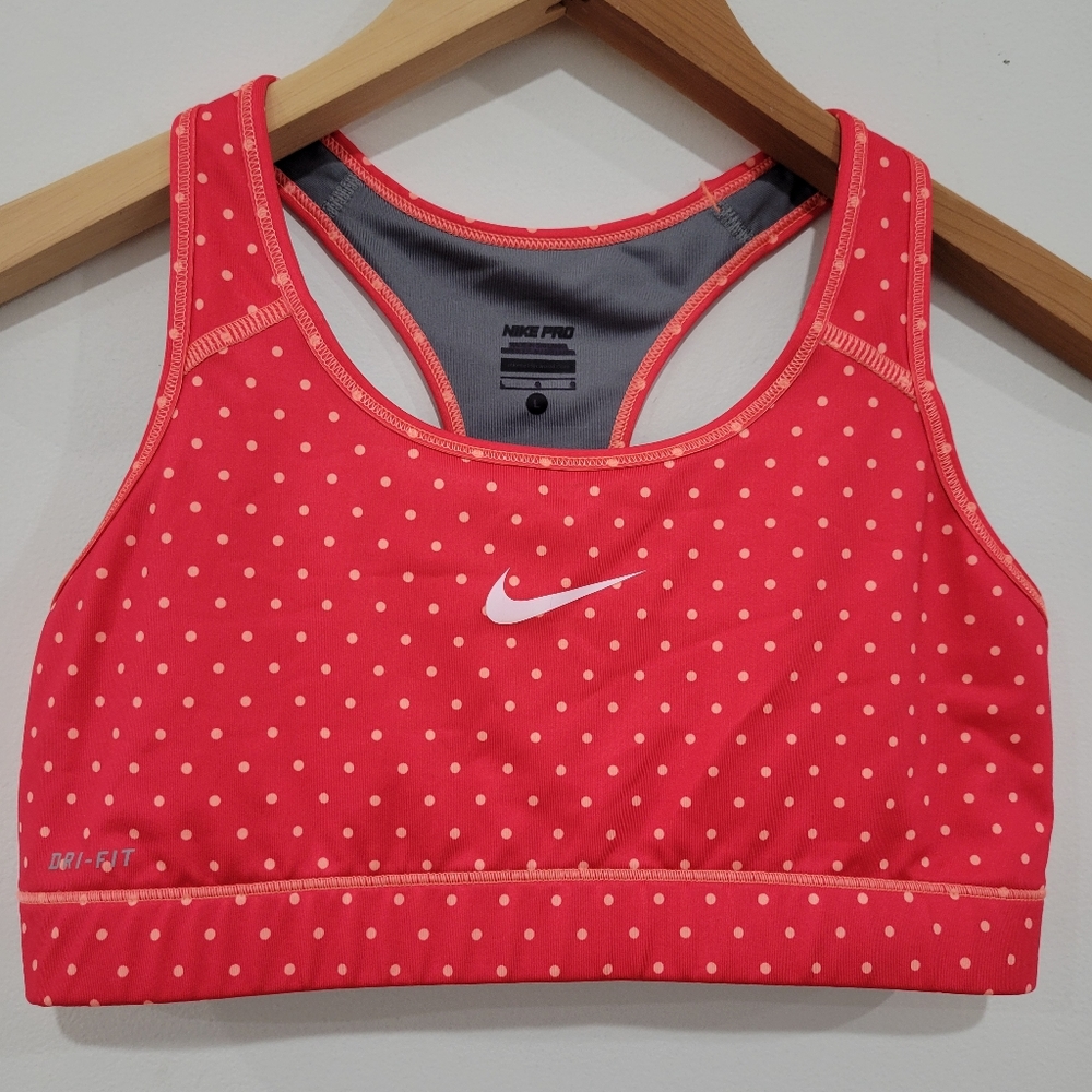 Nike Pro Dri-fit Polka dot sports bra size Large